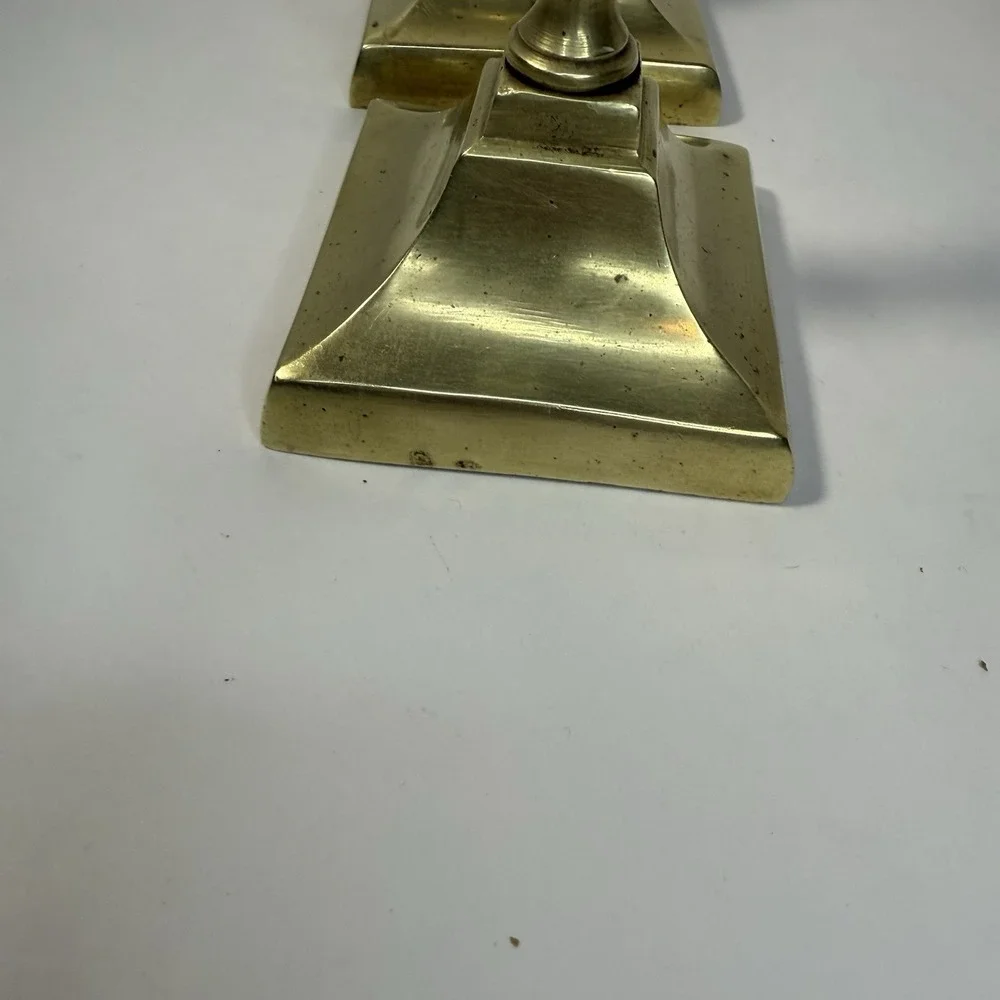 Vintage Pair Of Solid Brass Candle Stick Holder 9.5
